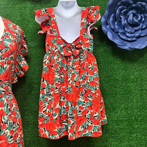Pat Pat red floral matching mommy & me dresses size toddler 4-5T and women’s XL - Picture 4 of 8